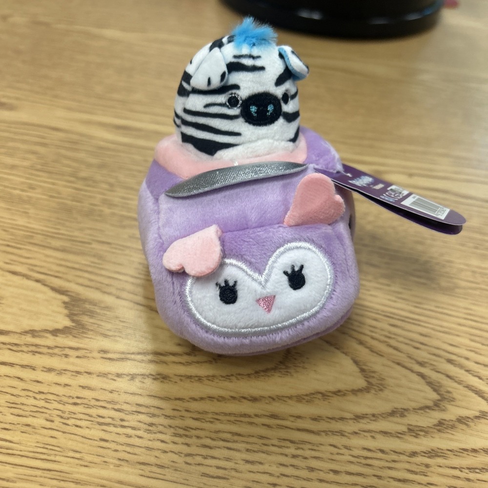 Squishville Mini Squishmallows with Vehicle Zeke Zebra NWT